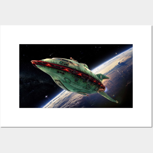 Planet Express in Space v.2 Wall Art by seccovan